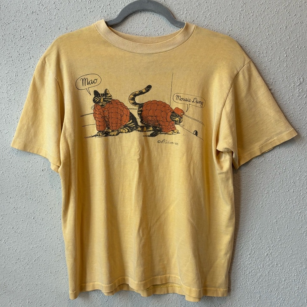 Rare 1975 B. Kliban Mao cats vintage crazy tee shirt large